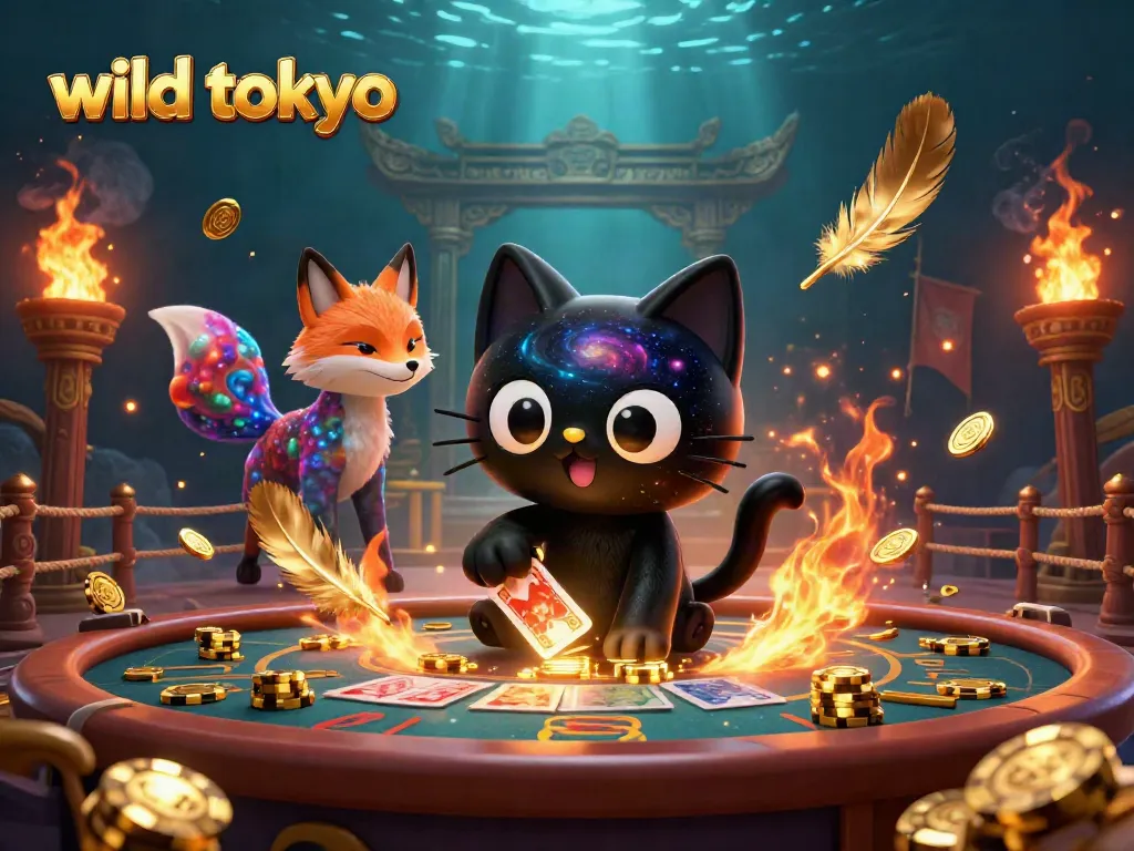 Engage in thrilling gameplay at Wild Tokyo, featuring colorful characters and vibrant casino elements.