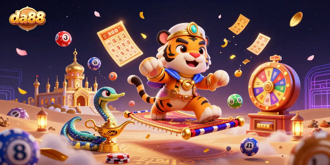 Engage in thrilling gaming adventures at da88 with colorful lottery balls, animated backgrounds, and magical themes.