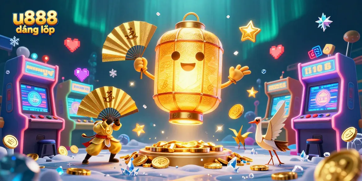 Engage in thrilling gameplay with u888 đăng nhập at the vibrant casino scene featuring colorful 3D elements.